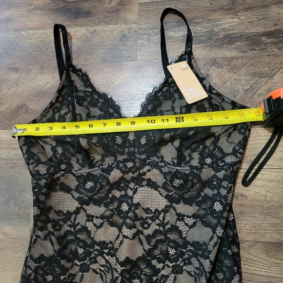 Popilush Black Lace V Neck Shapewear Tummy Control Bodysuit Size XL - Picture 10 of 12